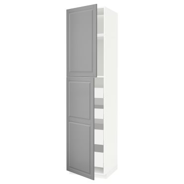 METOD, high cabinet with 2 doors/4 drawers, 60x60x240 cm, 794.552.76