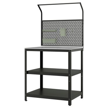 GRILLSKÄR, kitchen island with back panel/outdoor, 86x61x176 cm, 794.952.44