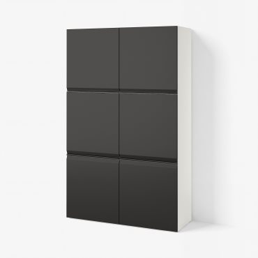 BESTÅ, σύνθεση αποθήκευσης με πόρτες, 120x42x193 cm, 795.693.53