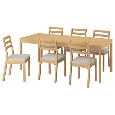TONSTAD/TONSTAD, τραπέζι και 6 καρέκλες, 200x85 cm, 795.967.47
