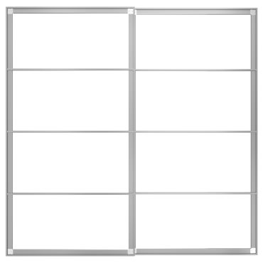 PAX, pair of sliding door frames with rail, 200x201 cm, 804.581.89