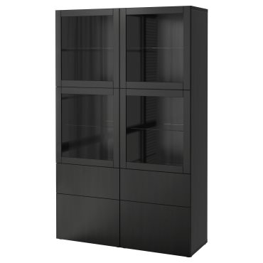BESTÅ, storage combination with glass doors, 120x40x192 cm, 891.960.08