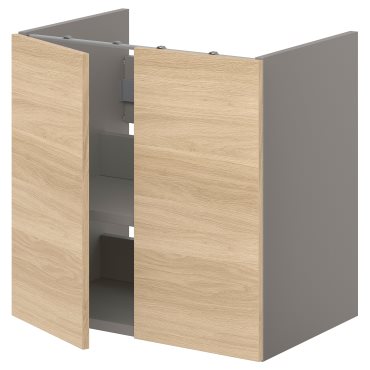 ENHET, base cabinet for washbasin with shelves/doors, 893.224.17
