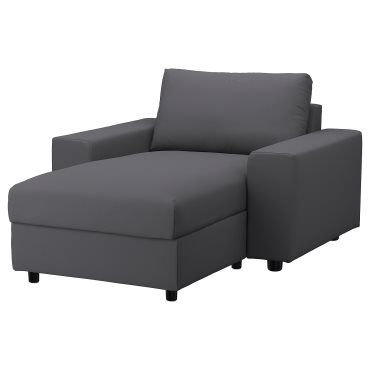 VIMLE, chaise longue with wide armrests, 894.091.37