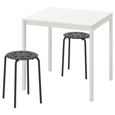 MELLTORP/MARIUS, table and 2 stools, 990.117.64