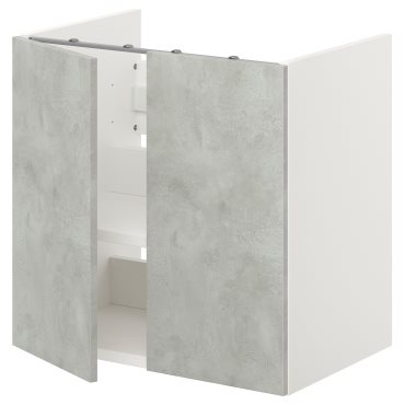 ENHET, base cabinet for washbasin with shelves/doors, 993.224.31