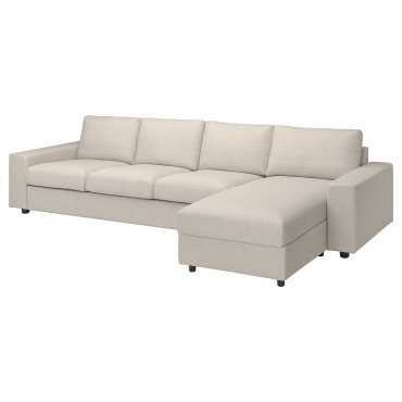VIMLE, 4 θέσιος καναπές με σεζλόνγκ με πλατιά μπράτσα, 994.017.63