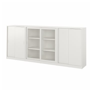 TONSTAD, storage combination with sliding doors, 282x37x116 cm, 995.717.60
