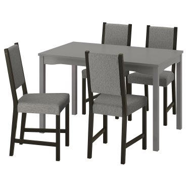 HAUGA/STEFAN, table and 4 chairs, 118x74 cm, 995.749.14