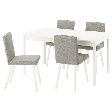 TONSTAD/TONSTAD, τραπέζι και 4 καρέκλες, 140/196x85 cm, 996.123.79