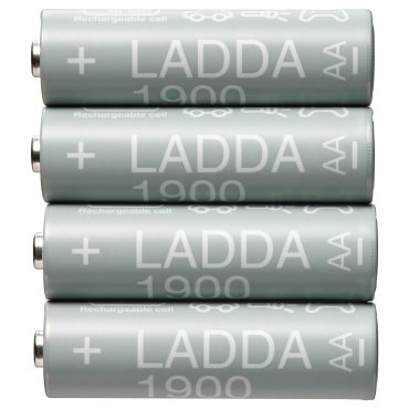 LADDA, επαναφορτιζόμενη μπαταρία HR6 AA 1.2V, 4 τεμ., 005.098.14