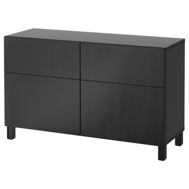 BESTÅ, storage combination with doors/drawers soft-closing, 120x42x74 cm, 091.953.00