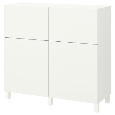 BESTÅ, storage combination with doors/drawers soft closing, 120x42x112 cm, 094.818.44