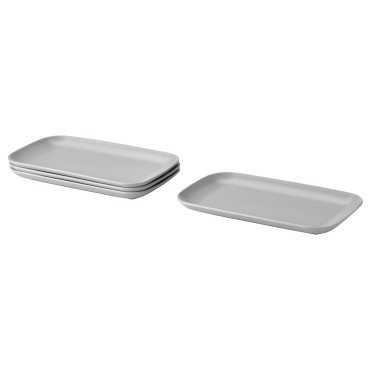 FÄRGKLAR, plate/matt 4 pack, 30x18 cm, 104.796.42