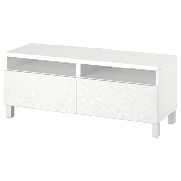 BESTÅ, έπιπλο TV με συρτάρια ανοίγματος με πίεση, 120x42x48 cm, 194.199.41