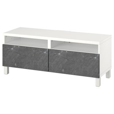BESTÅ, έπιπλο TV με συρτάρια με μαλακό κλείσιμο, 120x42x48 cm, 194.358.75
