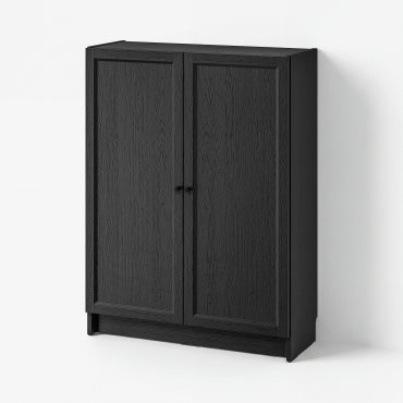 BILLY/OXBERG, βιβλιοθήκη με πόρτες, 80x30x106 cm, 194.832.77