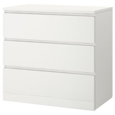 MALM, chest of 3 drawers, 80x78 cm, 204.035.62