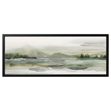 BJÖRKSTA, picture with frame/green nature, 140x56 cm, 295.089.27