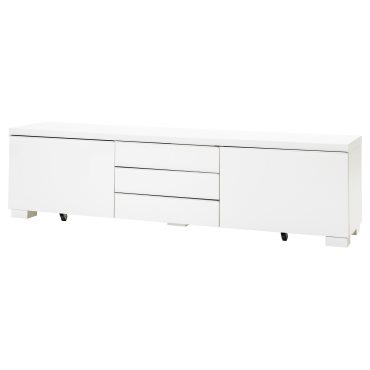 BESTA BURS, TV bench/high-gloss, 180x41x49 cm, 302.691.29