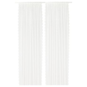 LILLYANA, sheer curtains/flower 1 pair, 145x300 cm, 303.865.24