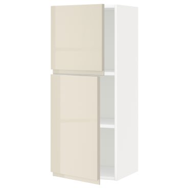METOD, wall cabinet with shelves/2 doors, 40x100 cm, 394.554.00