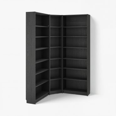 BILLY, bookcase corner combination with height extension units, 136/136x28x237 cm, 394.835.49