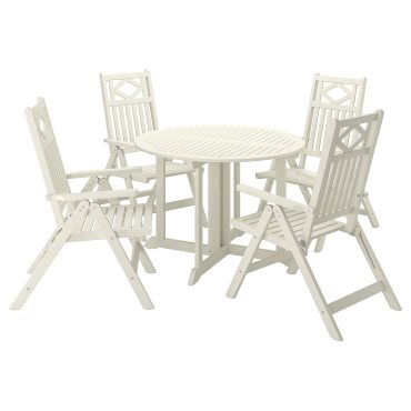 BONDHOLMEN, τραπέζι/4 καρέκλες με ρυθμιζόμενη πλάτη, εξωτερικού χώρου, 395.498.71