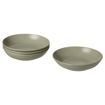 FÄRGKLAR, deep plate/matt 4 pack, 23 cm, 404.781.65