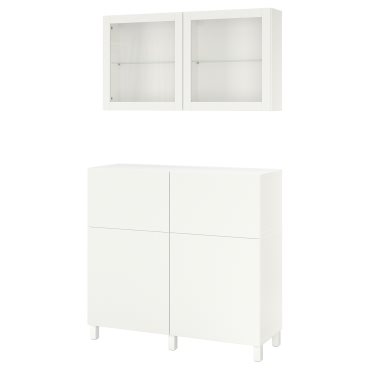 BESTÅ, storage combination with doors/drawers push open, 120x42x213 cm, 493.992.15