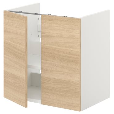 ENHET, base cabinet for washbasin with shelves/doors, 593.224.33