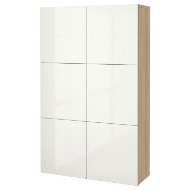 BESTÅ, storage combination with doors, 120x42x193 cm, 690.716.22