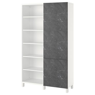 BESTÅ, σύνθεση αποθήκευσης με πόρτες, 120x42x202 cm, 694.217.05