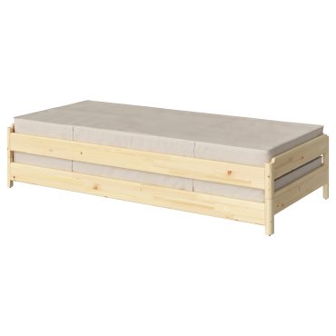 UTÅKER, stackable bed with 2 mattresses, 80x200 cm, 694.238.65