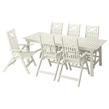 BONDHOLMEN, τραπέζι/6 καρέκλες με ρυθμιζόμενη πλάτη, εξωτερικού χώρου, 695.512.35