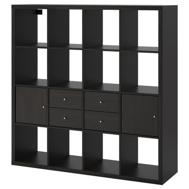 KALLAX, shelving unit with 4 inserts, 147x147 cm, 792.783.25