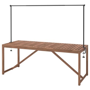 NAMMARO/HELGEO, τραπέζι με διακοσμητική ράγα/εξωτερικού χώρου, 200 cm, 795.357.54