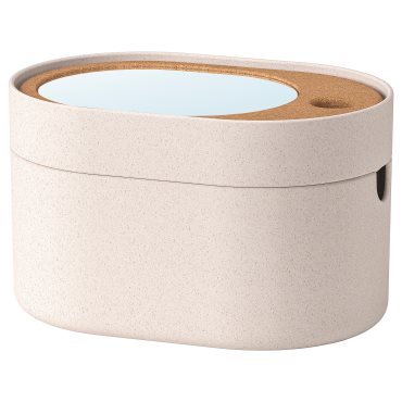 SAXBORGA, storage box with mirror lid, 803.918.82