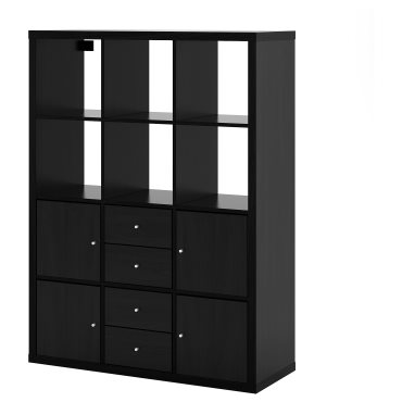 KALLAX, shelving unit with 6 inserts, 892.782.59
