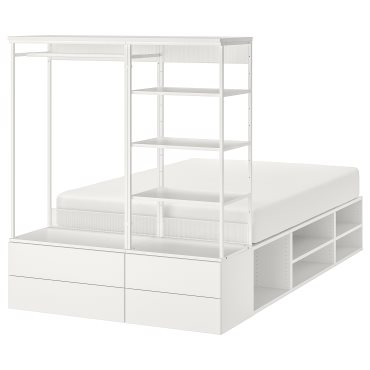 PLATSA, bed with 4 drawers, 140x244x163 cm, 893.264.63