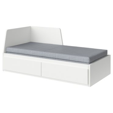 FLEKKE, day-bed with 2 drawers/2 mattresses, 80x200 cm, 894.959.36