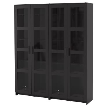 BRIMNES, storage combination with glass doors, 192.782.34