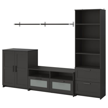 BRIMNES/BERGSHULT, TV storage combination, 258x41x190 cm, 193.986.70