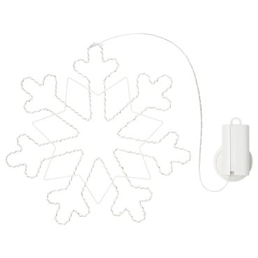 STRÅLA, pendant lamp with built-in LED light source/snowflake, 35 cm, 305.324.55