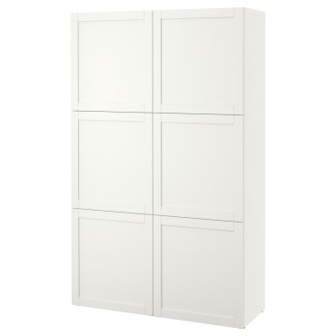 BESTÅ, storage combination with doors, 120x42x193 cm, 490.575.23