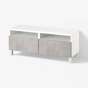 BESTÅ, TV bench with drawers push open, 120x42x48 cm, 594.199.39