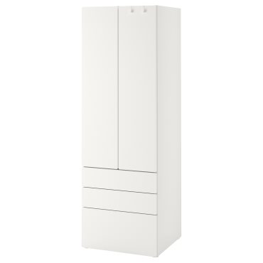 SMASTAD/PLATSA, wardrobe with 3 drawers, 60x42x181 cm, 694.262.08