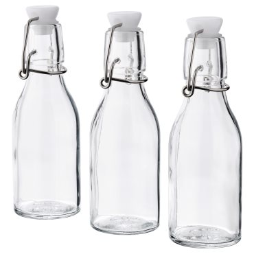 KORKEN, bottle with stopper 15 cl, 3 pack, 804.763.34