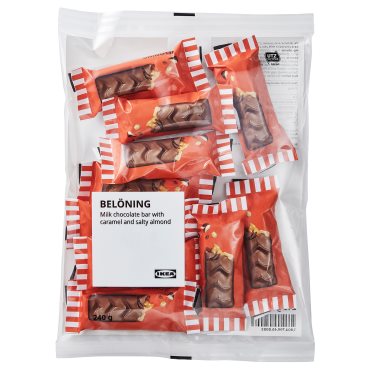 BELONING, milk chocolate bar with caramel and salty almond filling/UTZ certified, 240 g, 804.799.45