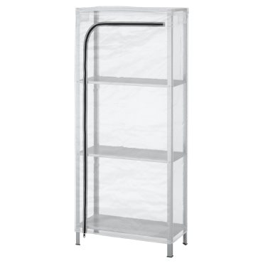 HYLLIS, shelving unit with cover, 60x27x140 cm, 992.917.45